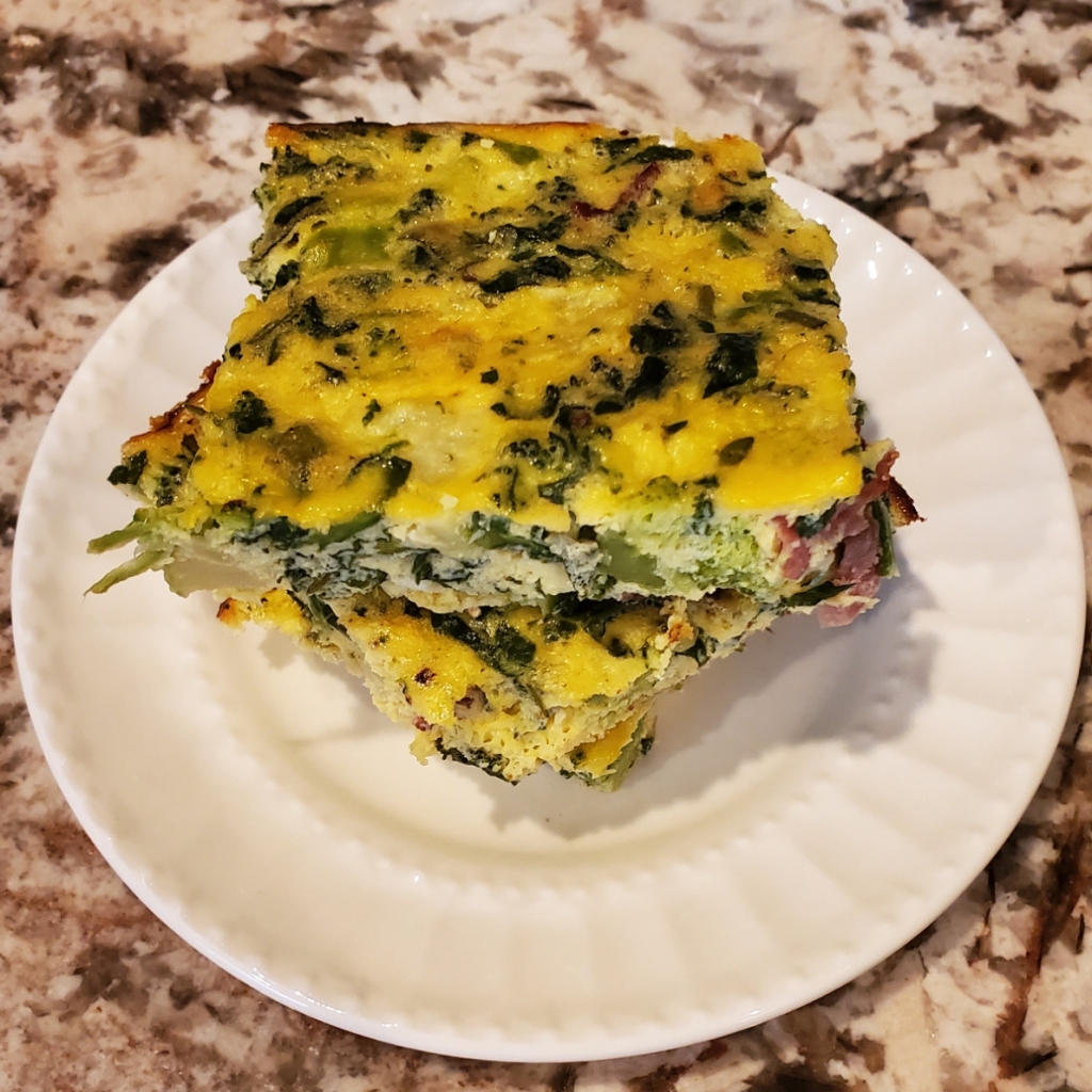 Crustless Quiche with Bacon & Cheese