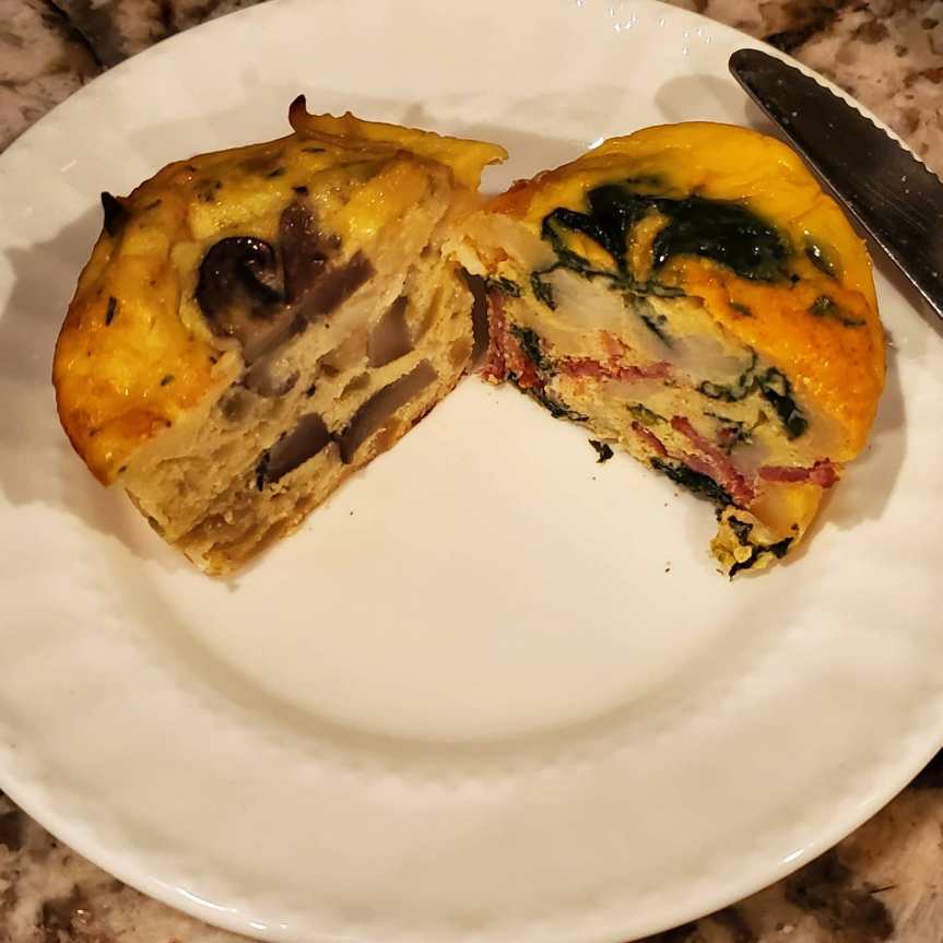 Bacon and Spinach Crustless Quiche